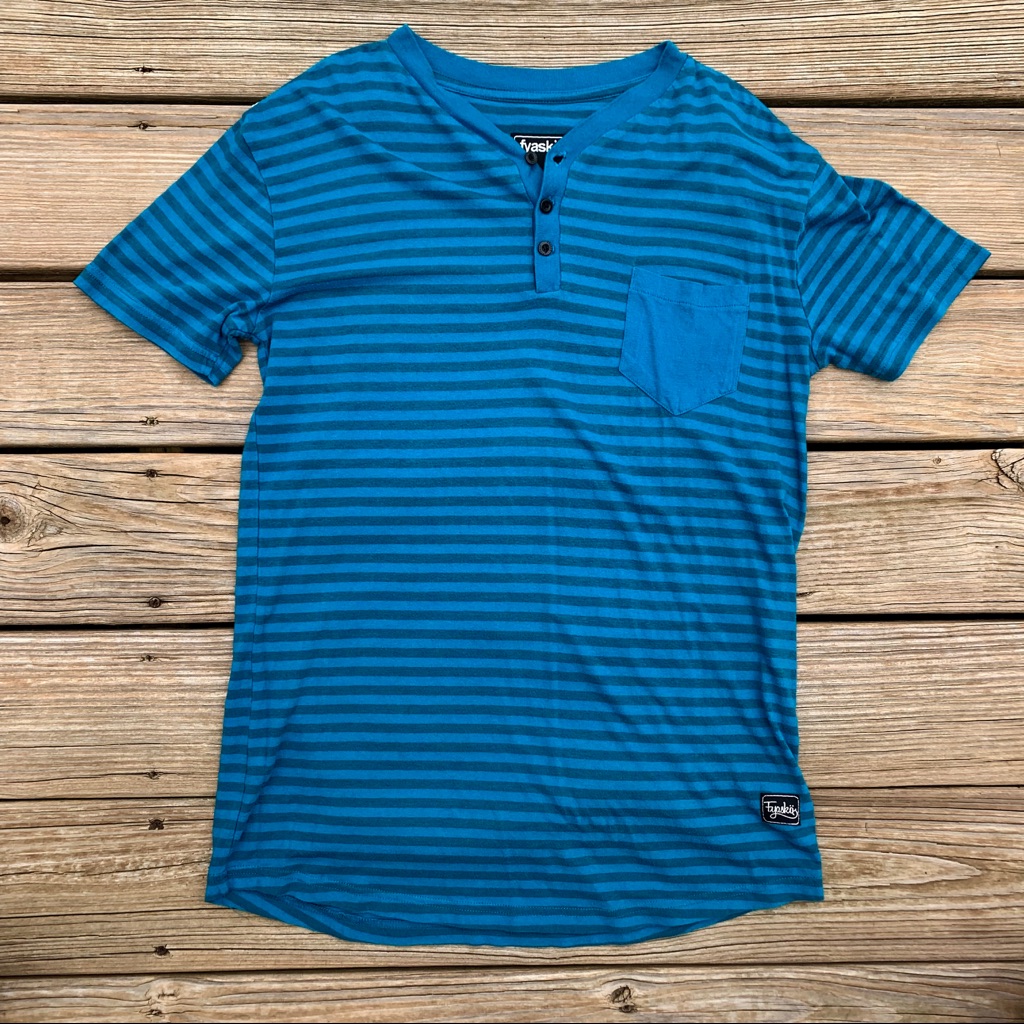 Blue Button Tee